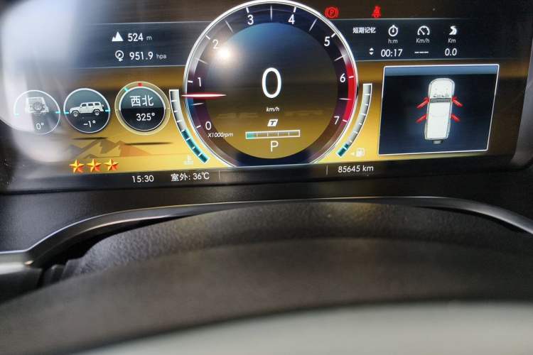 Used BAIC Off-Road BJ40 2019 2.3T Automatic Four-Wheel Drive Ring the Tower Champion Edition China VI Odometer Close Up