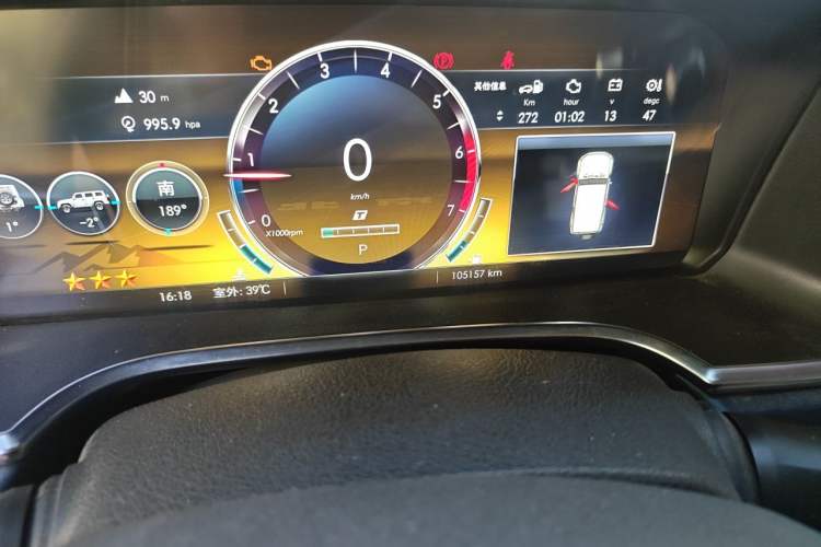Used BAIC Off-Road BJ40 2019 2.3T Automatic Four-Wheel Drive Ring the Tower Champion Edition China VI Odometer Close Up