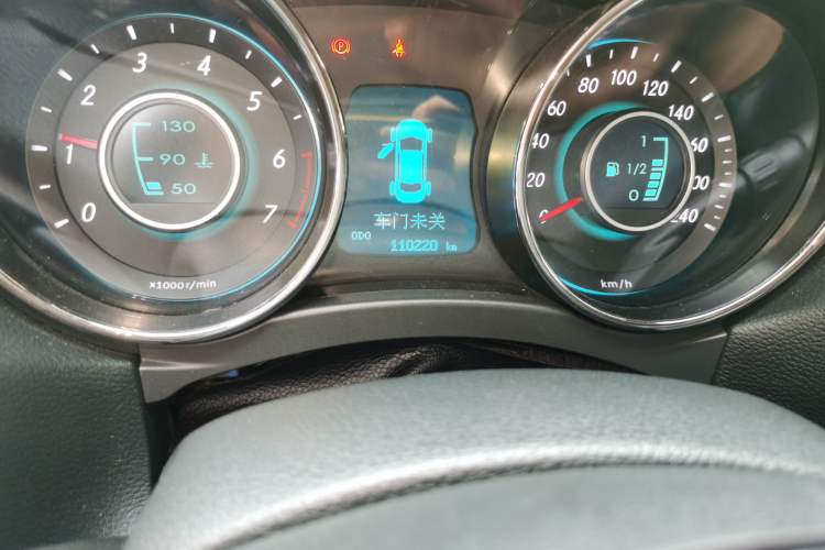 Used BAIC Senova D50 2015 1.5L Manual Comfort Value Navigation Edition Odometer Close Up