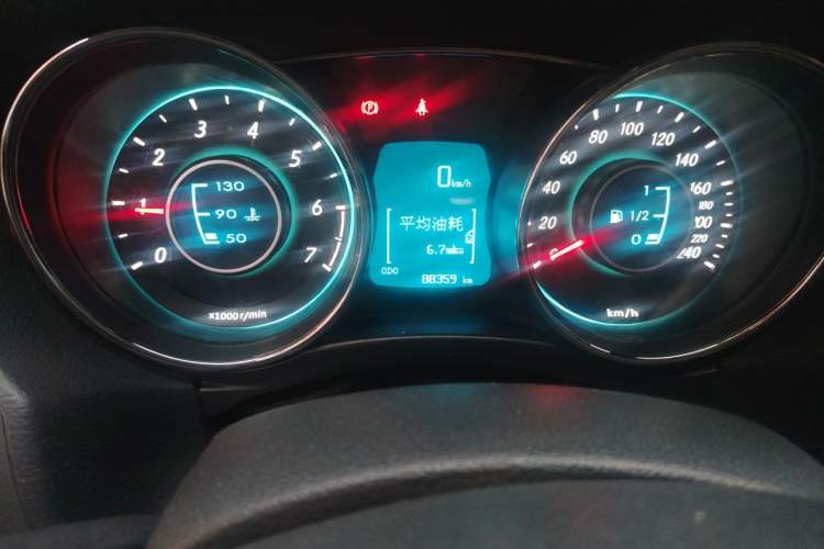 Used BAIC Senova D50 2016 1.5L Manual Elite Edition Odometer Close Up