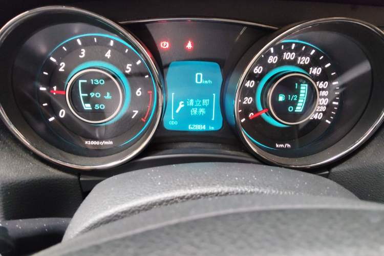 Used BAIC Senova D50 2016 1.5L Manual Elite Edition Odometer Close Up