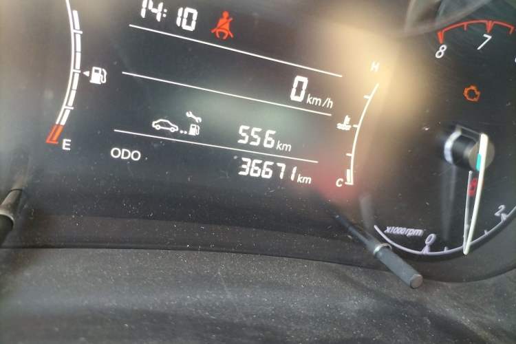 Used BAIC Senova D50 2019 1.5L Manual Luxury Edition China VI Odometer Close Up