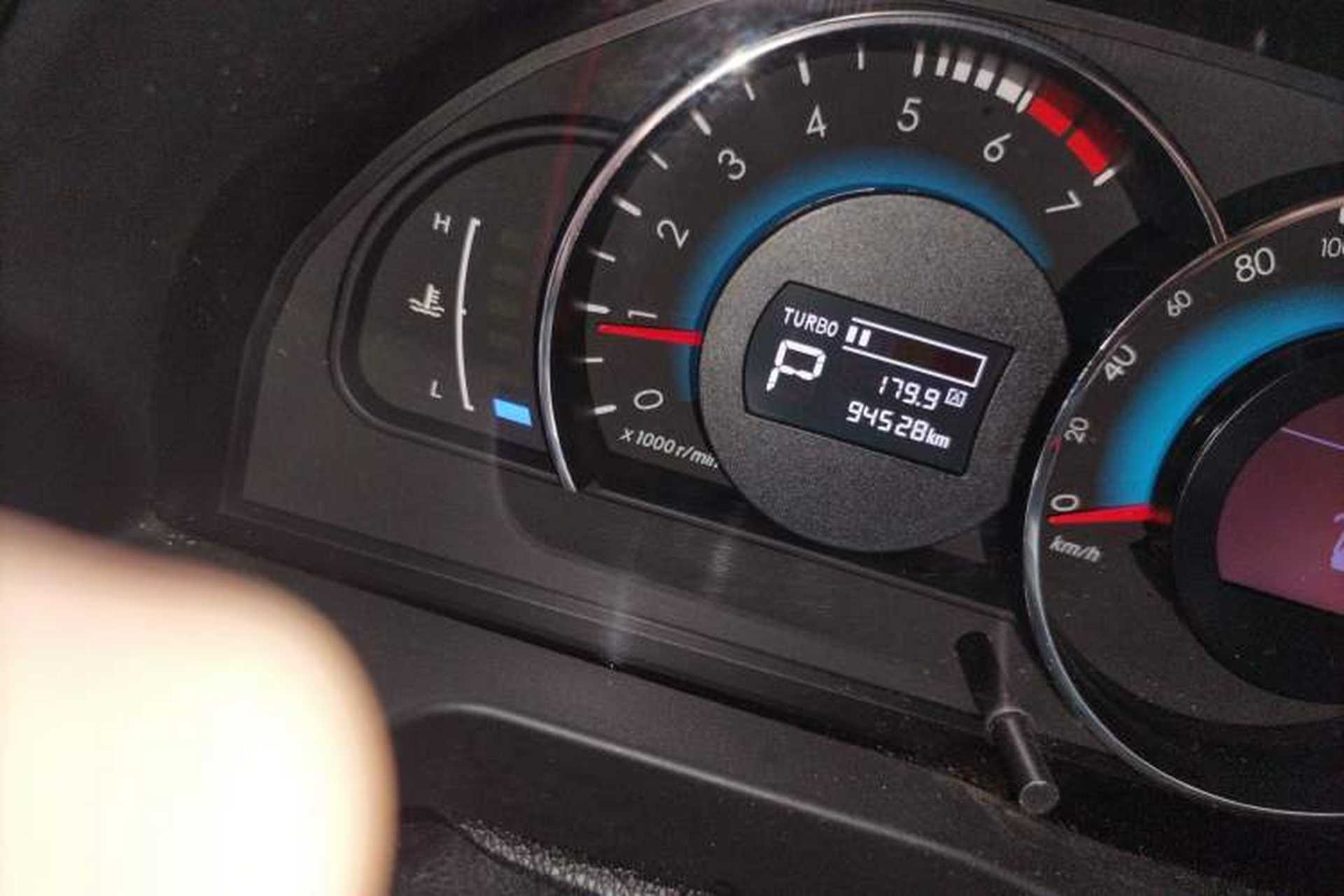 Used BAIC Senova D70 2018 Performance Edition 1.8T Prestige Version Odometer Close Up