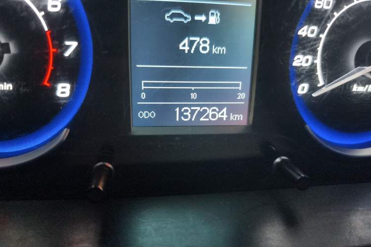 Used BAIC Senova X25 2015 1.5L Automatic Elite Model Odometer Close Up