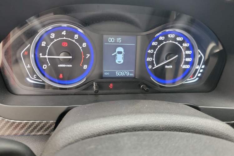 Used BAIC Senova X25 2015 1.5L Manual Elite Edition Odometer Close Up