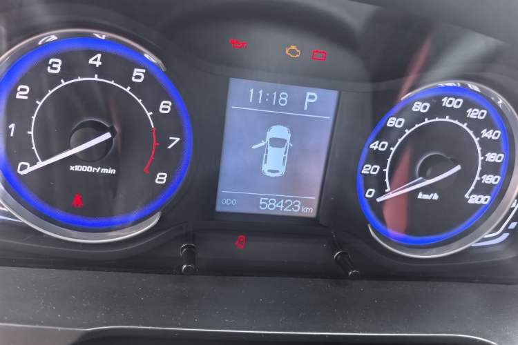 Used BAIC Senova X25 2015 1.5L Automatic Elite Model Odometer Close Up