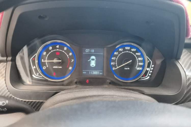 Used BAIC Senova X25 2015 1.5L Manual Elite Edition Odometer Close Up