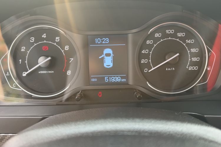 Used BAIC Senova X25 2017 1.5L Automatic Elite Navigation Edition Odometer Close Up