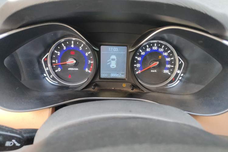 Used BAIC Senova X35 2016 1.5L Manual Elite Edition Odometer Close Up
