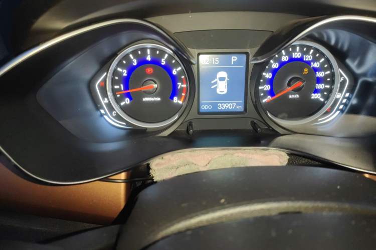 Used BAIC Senova X35 2016 1.5L Automatic Elite Edition Odometer Close Up