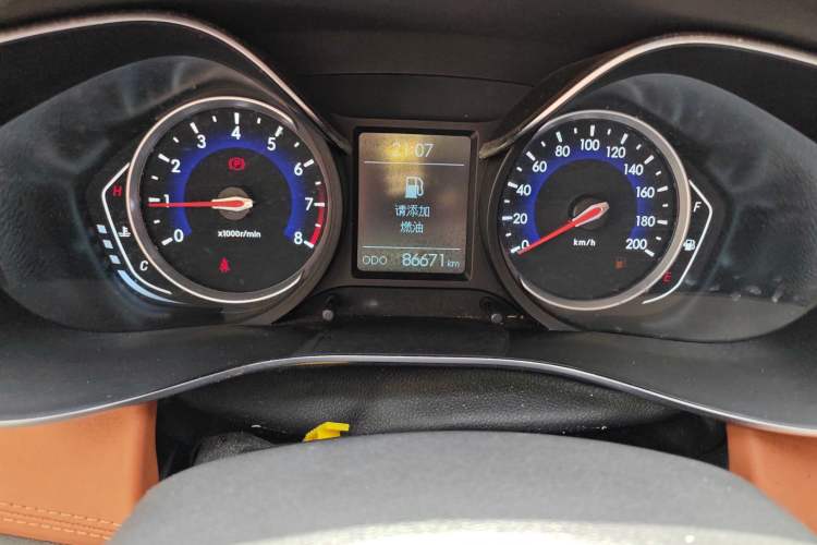 Used BAIC Senova X35 2016 1.5L Manual Luxury Edition Odometer Close Up