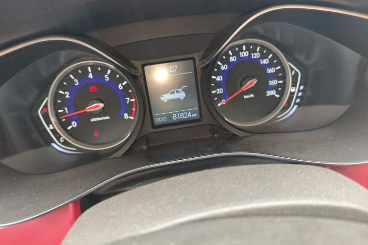Used BAIC Senova X35 2016 1.5L Manual Elite Edition Odometer Close Up