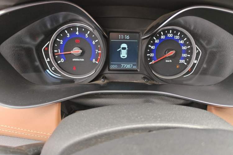 Used BAIC Senova X35 2016 1.5L Manual Luxury Edition Odometer Close Up