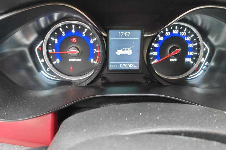 Used BAIC Senova X35 2016 1.5L Manual Elite Edition Odometer Close Up
