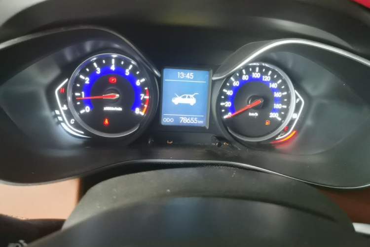 Used BAIC Senova X35 2016 1.5L Manual Luxury Edition Odometer Close Up