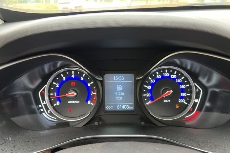 Used BAIC Senova X35 2016 1.5L Manual Luxury Edition Odometer Close Up