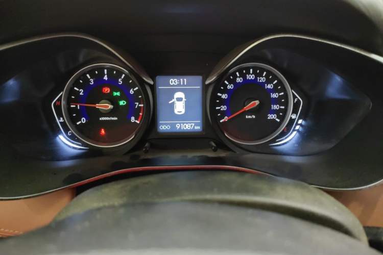 Used BAIC Senova X35 2016 1.5L Manual Luxury Edition Odometer Close Up