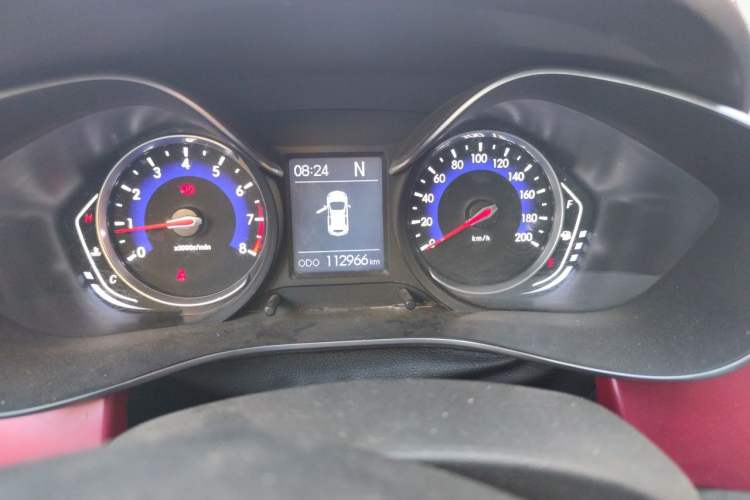 Used BAIC Senova X35 2016 1.5L Automatic Elite Edition Odometer Close Up