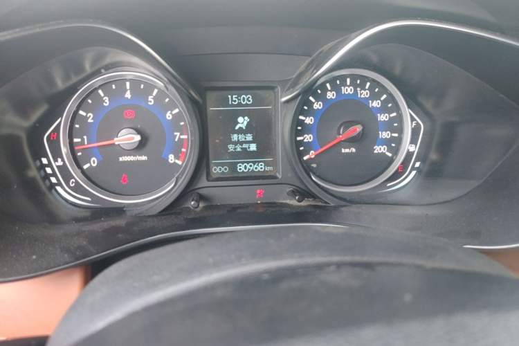 Used BAIC Senova X35 2016 1.5L Manual Luxury Edition Odometer Close Up