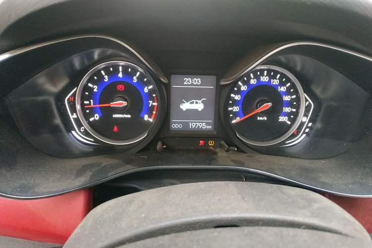 Used BAIC Senova X35 2016 1.5L Manual Elite Edition Odometer Close Up