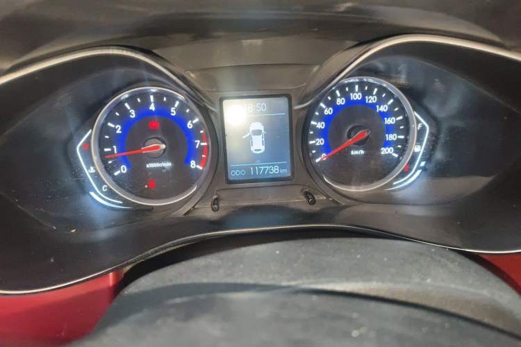 Used BAIC Senova X35 2016 1.5L Manual Elite Edition Odometer Close Up