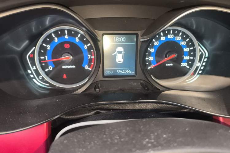 Used BAIC Senova X35 2016 1.5L Manual Elite Edition Odometer Close Up