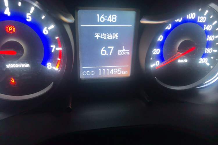 Used BAIC Senova X35 2016 1.5L Manual Luxury Edition Odometer Close Up
