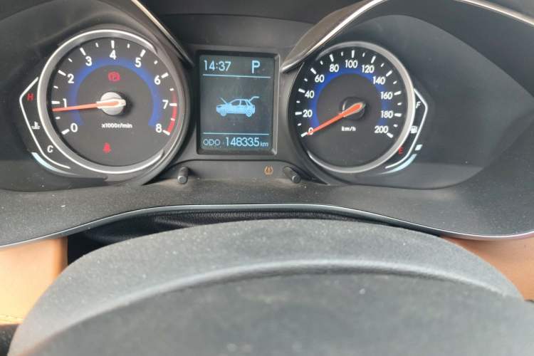 Used BAIC Senova X35 2016 1.5L Automatic Luxury Edition Odometer Close Up
