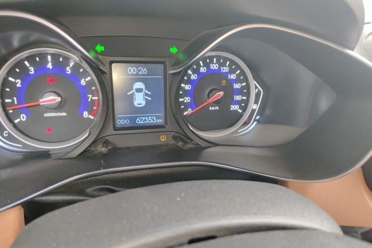 Used BAIC Senova X35 2016 1.5L Manual Luxury Edition Odometer Close Up