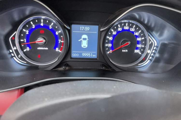 Used BAIC Senova X35 2016 1.5L Manual Elite Edition Odometer Close Up