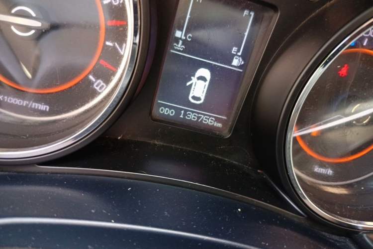 Used BAIC Senova X55 2016 1.5L Manual Elite Edition Odometer Close Up