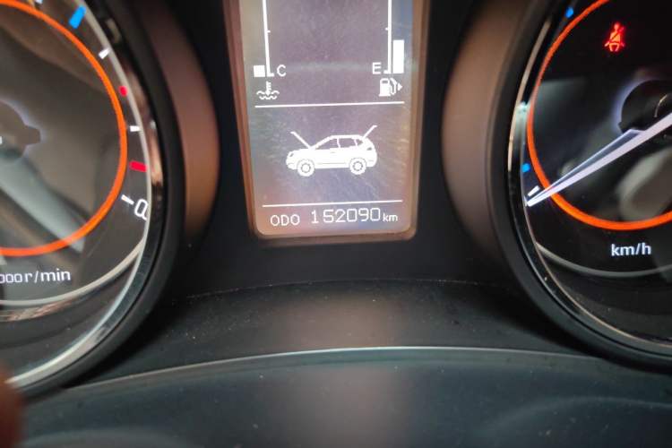 Used BAIC Senova X55 2016 1.5L Manual Standard Edition Odometer Close Up