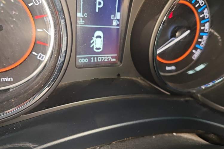 Used BAIC Senova X55 2016 1.5T CVT Elite Edition Odometer Close Up