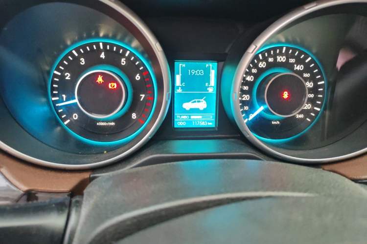 Used BAIC Weiwang S50 2016 1.5T Manual Joyful Comfort Model Odometer Close Up