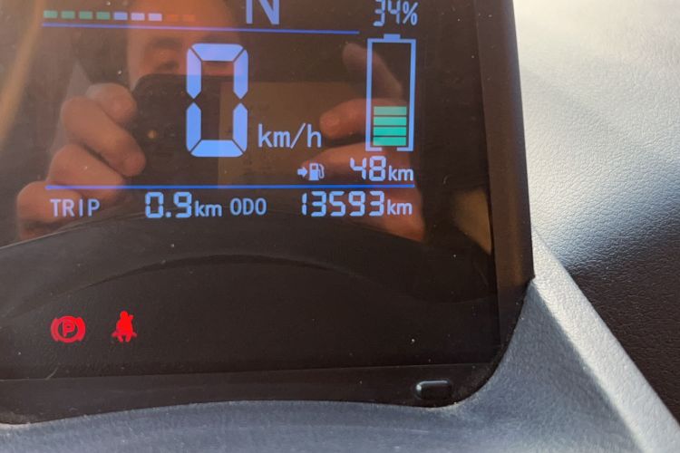 Used Baizhi New Energy Daxiong 2022 10.36kWh Le Xiong S Standard Edition Odometer Close Up