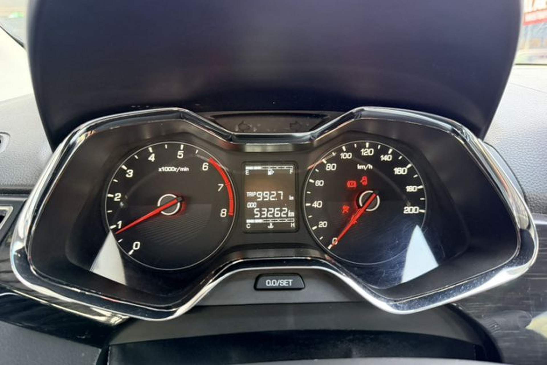 Used Baojun 310 2016 1.2L Manual Luxury Model Odometer Close Up