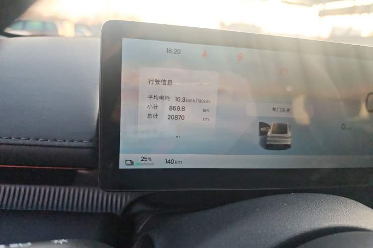 Used Baojun Enjoy 2025 All-Electric 600km Luxury Edition Odometer Close Up