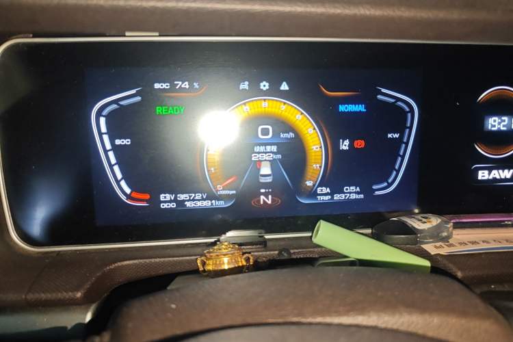 Used BAW Ruisheng Ace M7 New Energy 2023 Long Wheelbase · Luxury Commercial Version Guoxuan 9-seater 65kWh Odometer Close Up