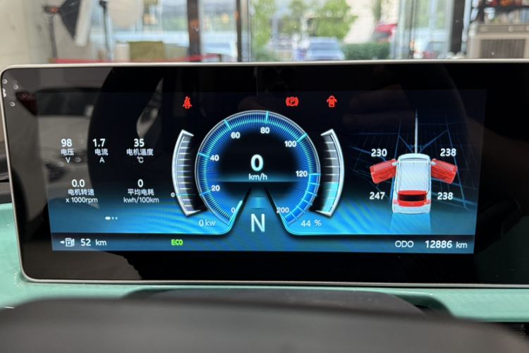 Used BAW Yuanbao 2022 Bao Meng Edition Odometer Close Up