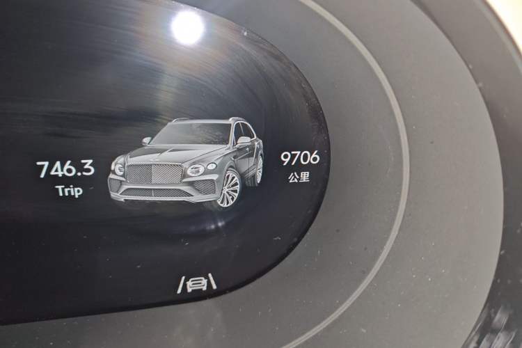 Used Bentley Bentayga 2023 4.0T V8 Long-Wheelbase Audie Edition Odometer Close Up