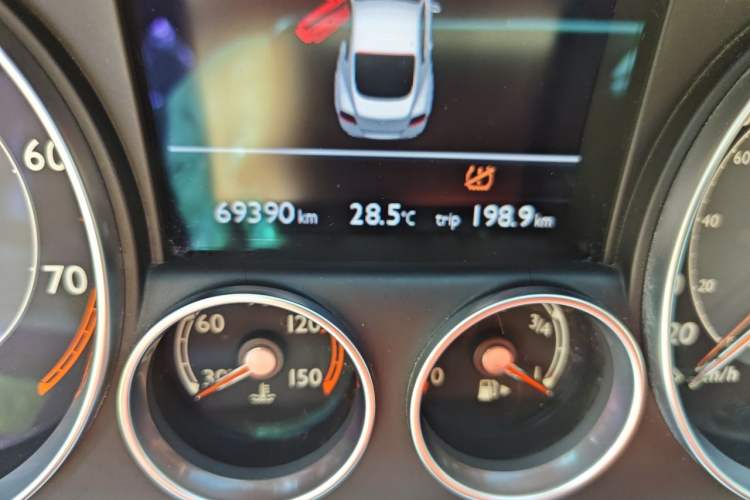 Used Bentley Continental  Odometer Close Up