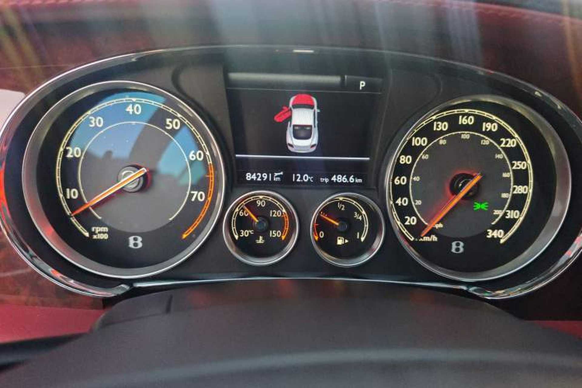 Used Bentley Continental 2012 6.0T GT W12 Odometer Close Up