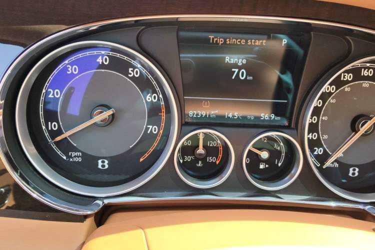 Used Bentley Continental 2012 4.0T GT V8 Odometer Close Up