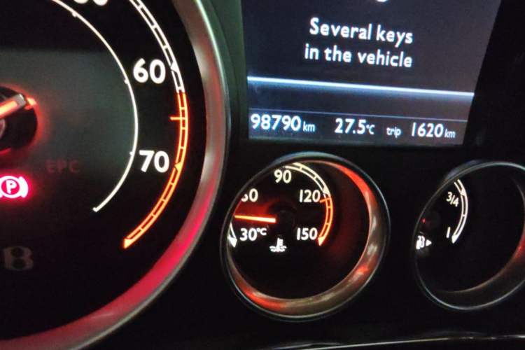 Used Bentley Continental 2012 4.0T GT V8 Odometer Close Up