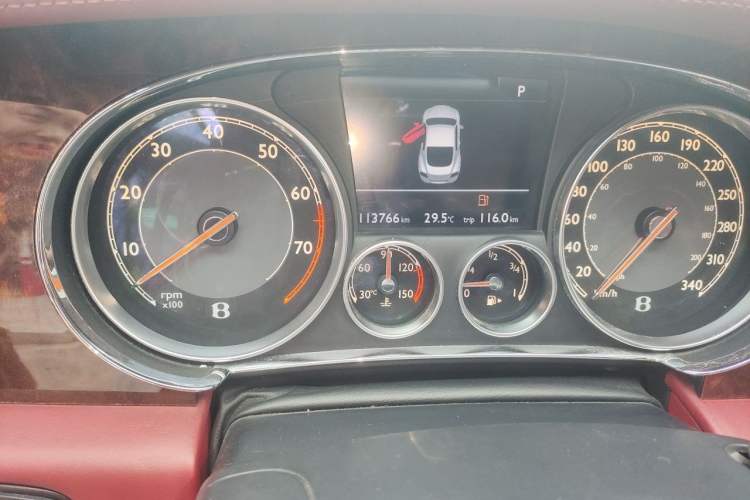 Used Bentley Continental 2012 6.0T GT W12 Odometer Close Up