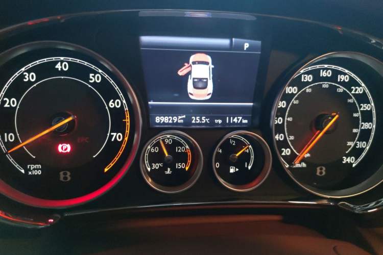 Used Bentley Continental 2012 4.0T GT V8 Odometer Close Up