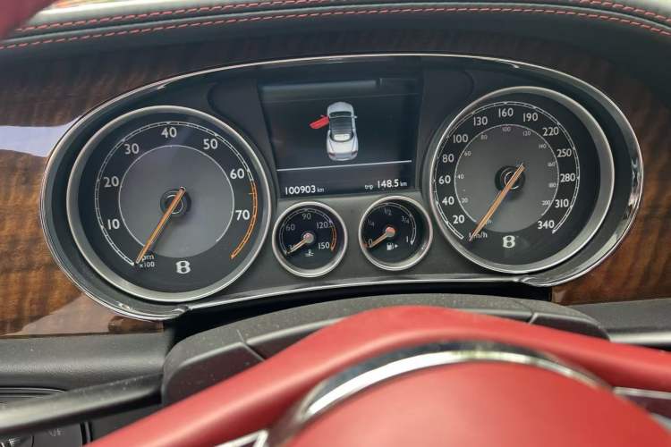 Used Bentley Continental 2012 4.0T GTC V8 Odometer Close Up
