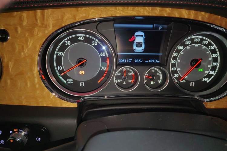 Used Bentley Continental  Odometer Close Up