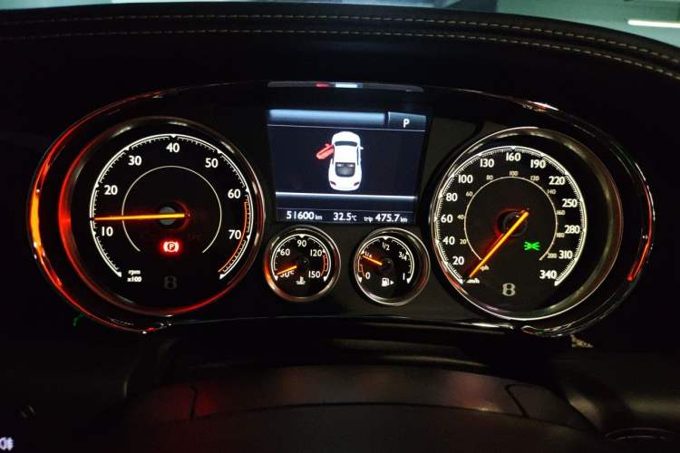 Used Bentley Continental  Odometer Close Up