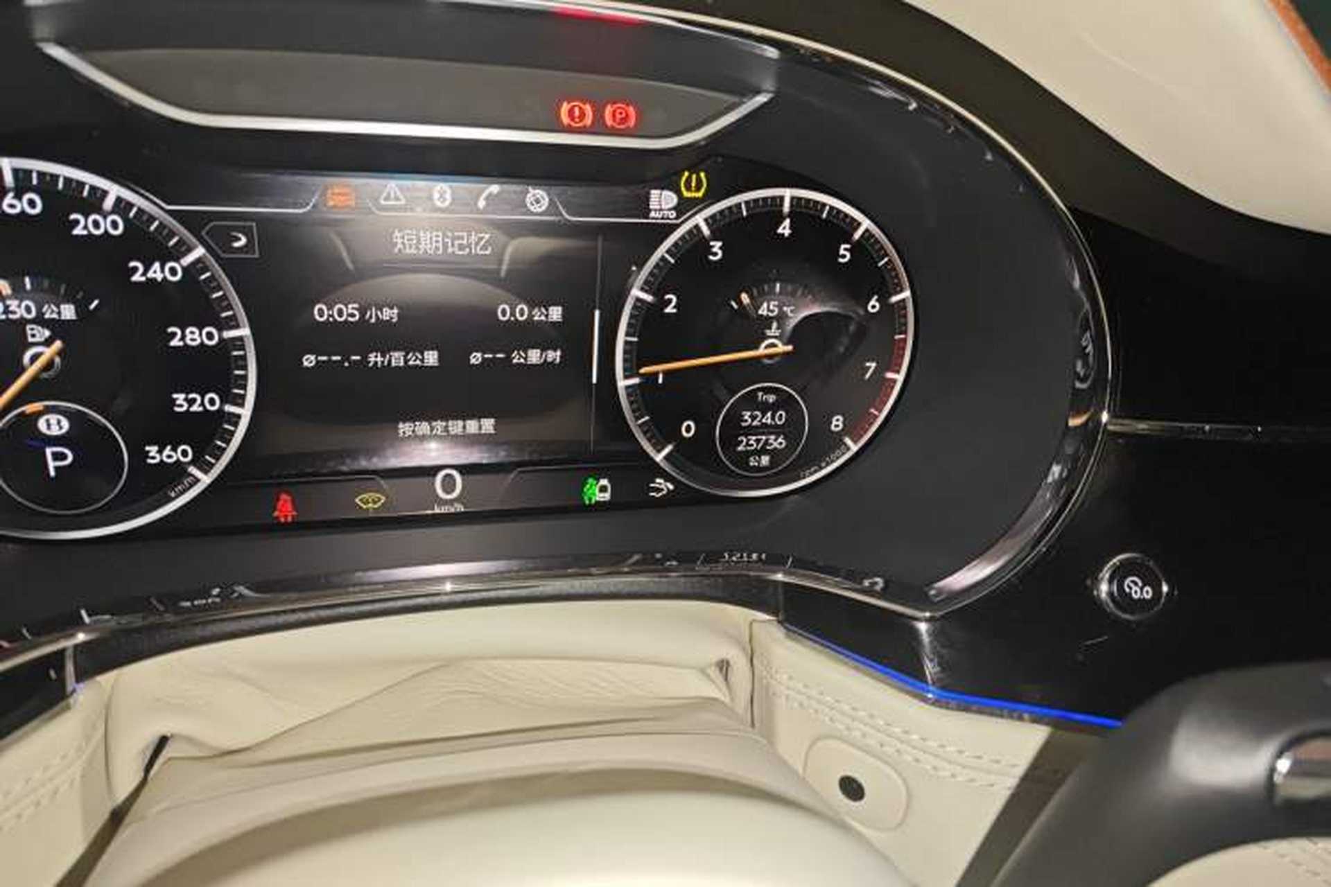 Used Bentley Continental 2022 4.0T GT V8 Odometer Close Up